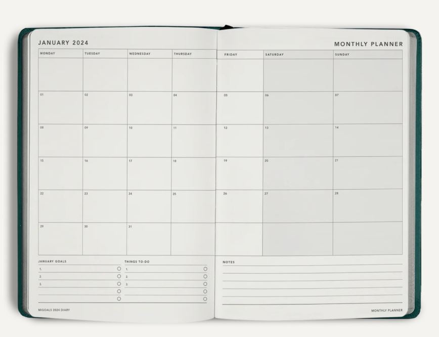 Mi Goals 90Day Progress Journal A5 - Teal