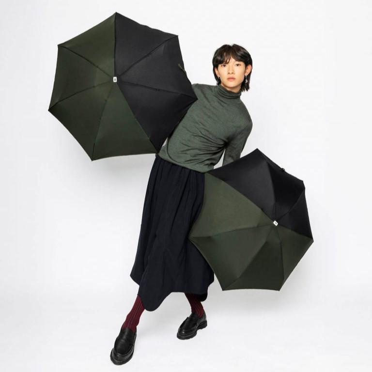 Anatole Micro-Umbrella - Two Toned - Alma (Khaki & Black)