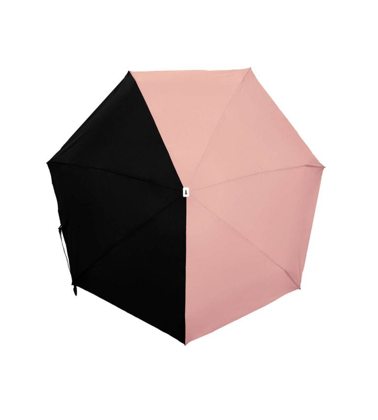 Anatole Micro-Umbrella - Two Toned - Edith (Coral Pink & Black)