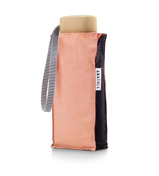 Anatole Micro-Umbrella - Two Toned - Edith (Coral Pink & Black)