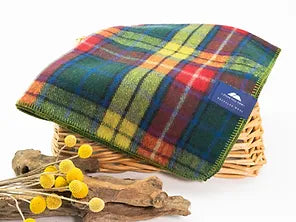 Recycled Wool Tartan Knee Blanket by Stone Hill View