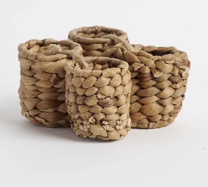 Hyacinth Napkin Rings - set of 4