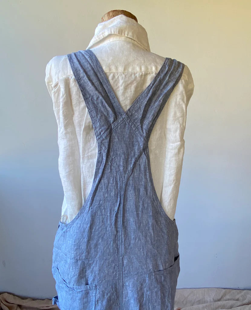 Miss Molly Linen Overalls - Light Blue Chambray