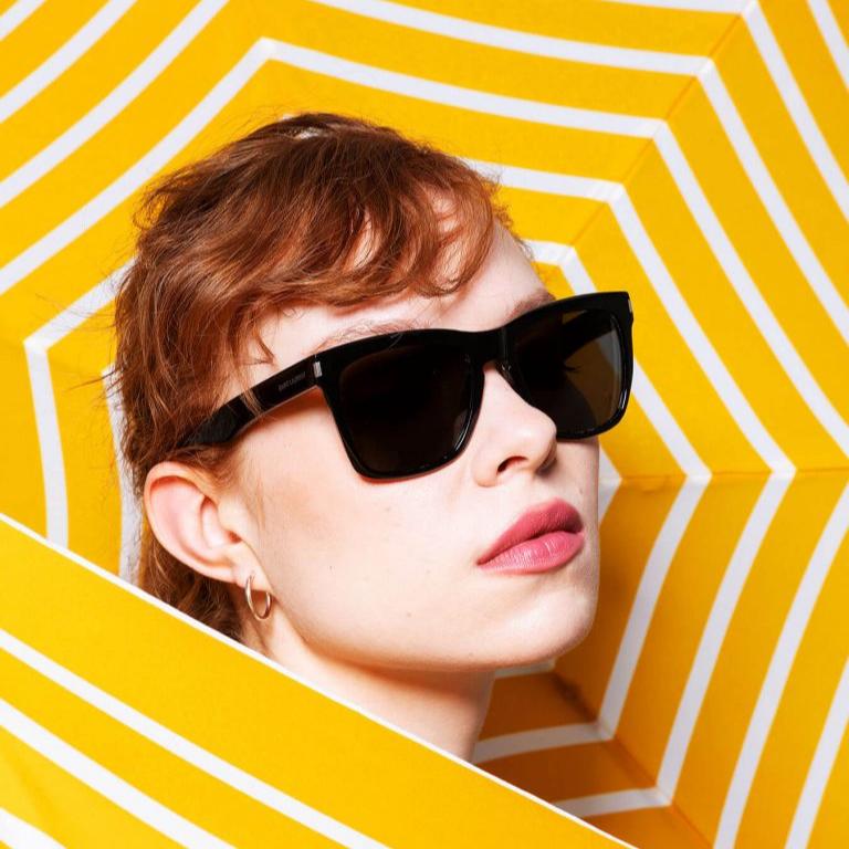 Anatole Micro-Umbrella - Gabin (Yellow with white stripes)