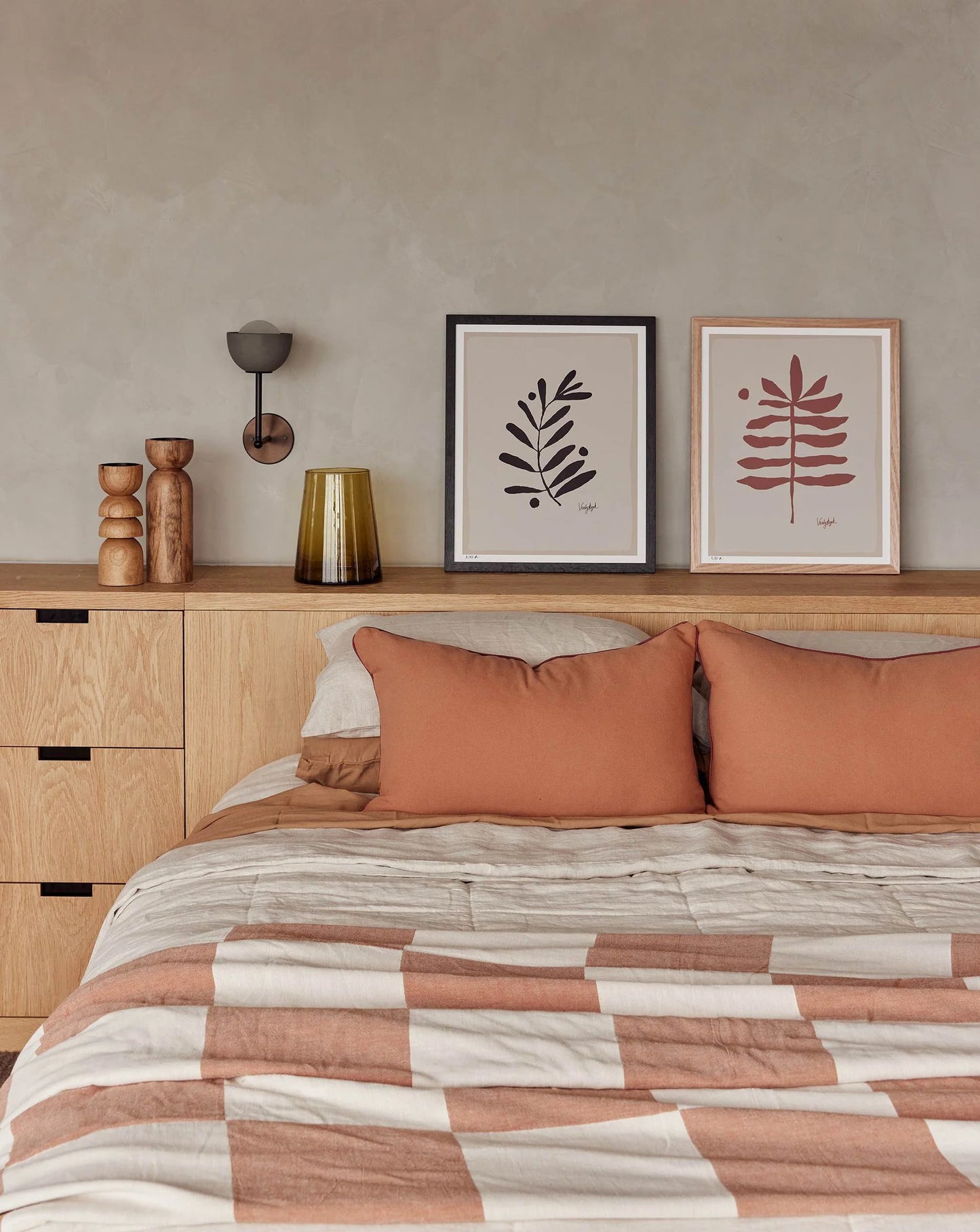 Saarde Sicily Cotton Throw - terracotta