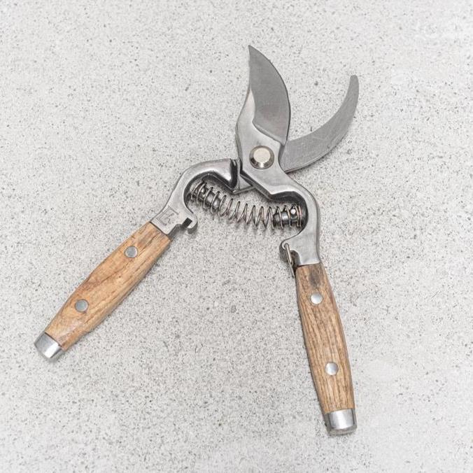 Secateurs with wood (ash) Handle