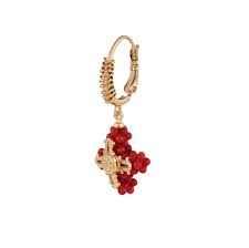 Gas Bijoux Tao Croix perle earrings gold