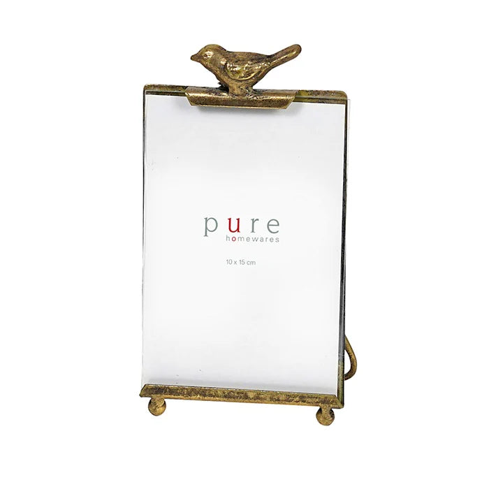 Rumble Metal Gold Bird Frame Portrait