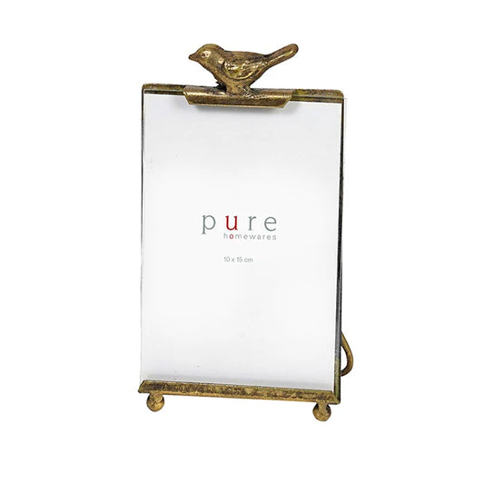 Rumble Metal Gold Bird Frame Portrait