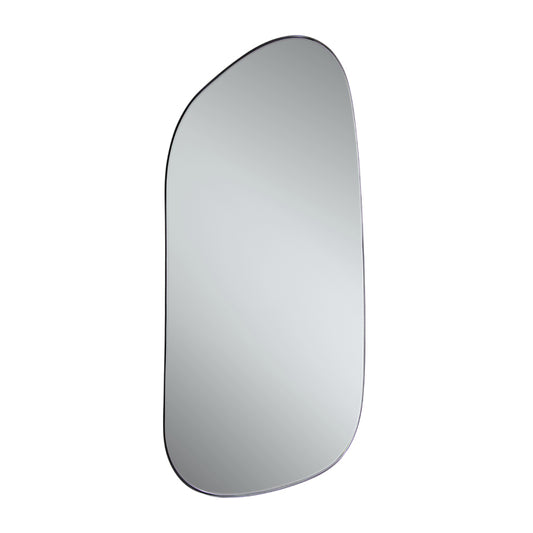 Large Black Edge Organic Oval Mirror