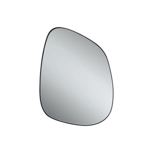 Small Black Edge Organic Oval Mirror
