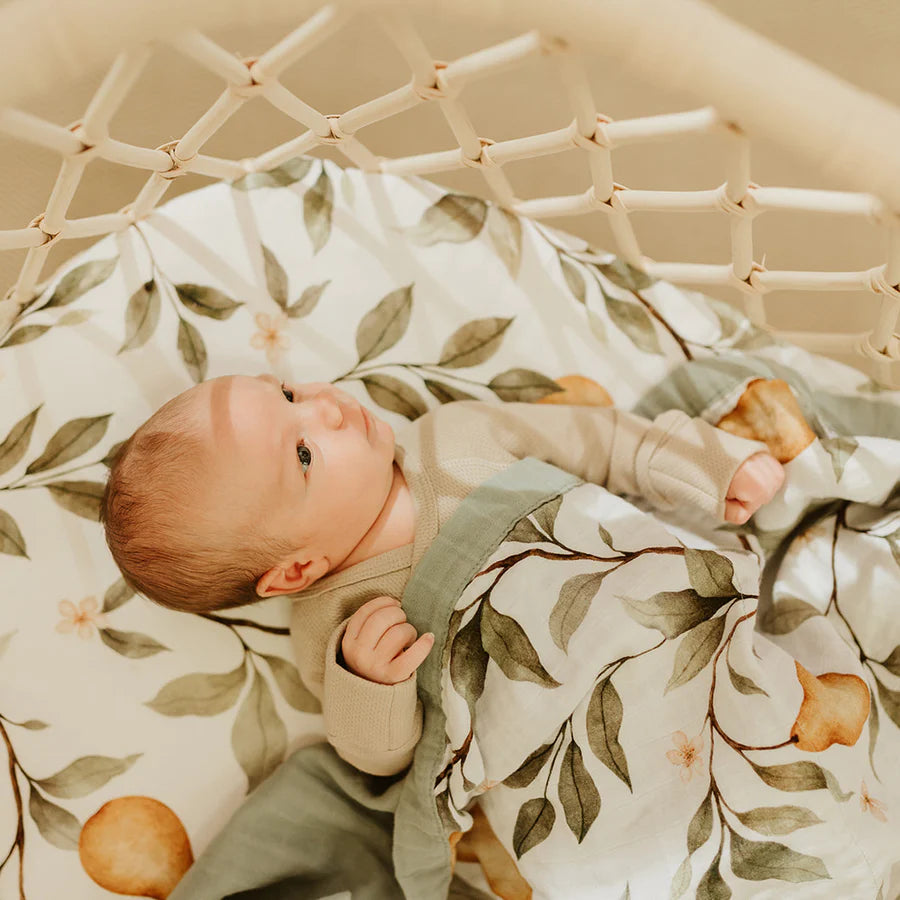 Snug as a Bub Whimsical Pear Snuggly Baby Blanket