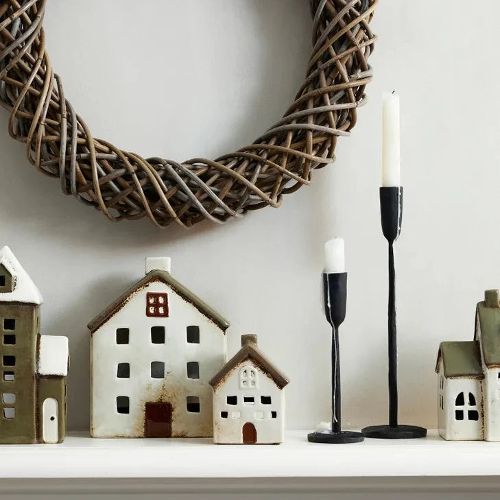 Alsace Tea Light Villa - olive