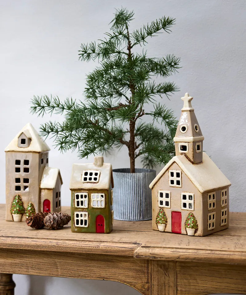 Alsace Tea Light Church - Christmas stone