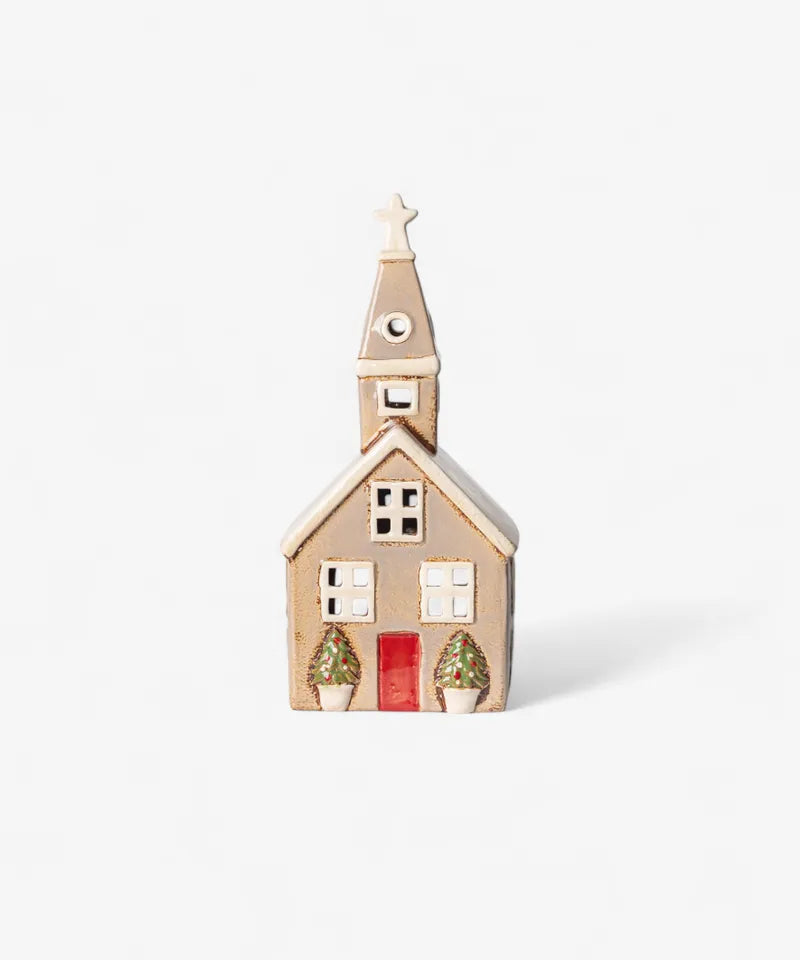 Alsace Tea Light Church - Christmas stone