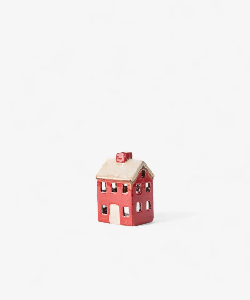 Alsace Petite Tea Light Chalet - red cream