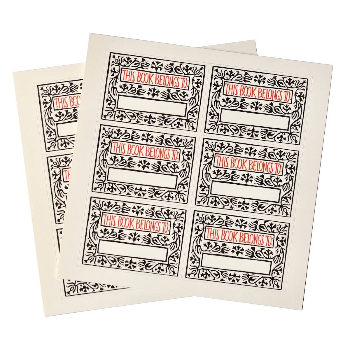 Twelve Bookplates Arabesque Border