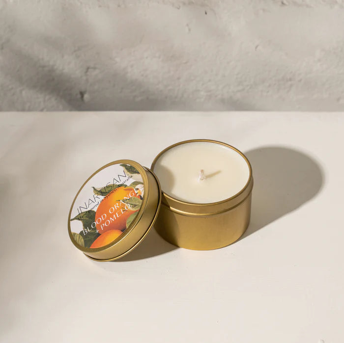 Inartisan Handpoured Soy Candle in Brass Travel Tin