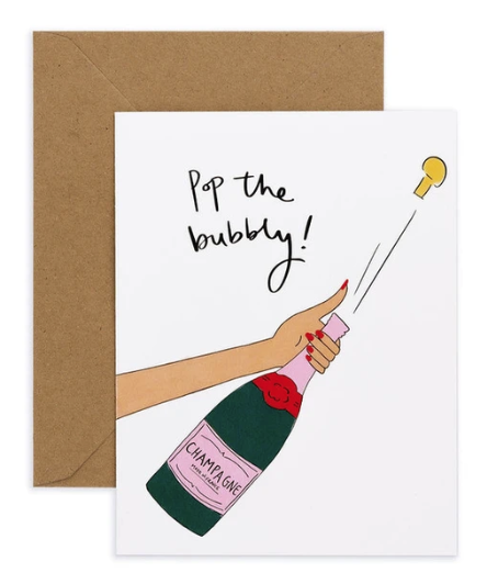 'Pop the Bubbly' Card