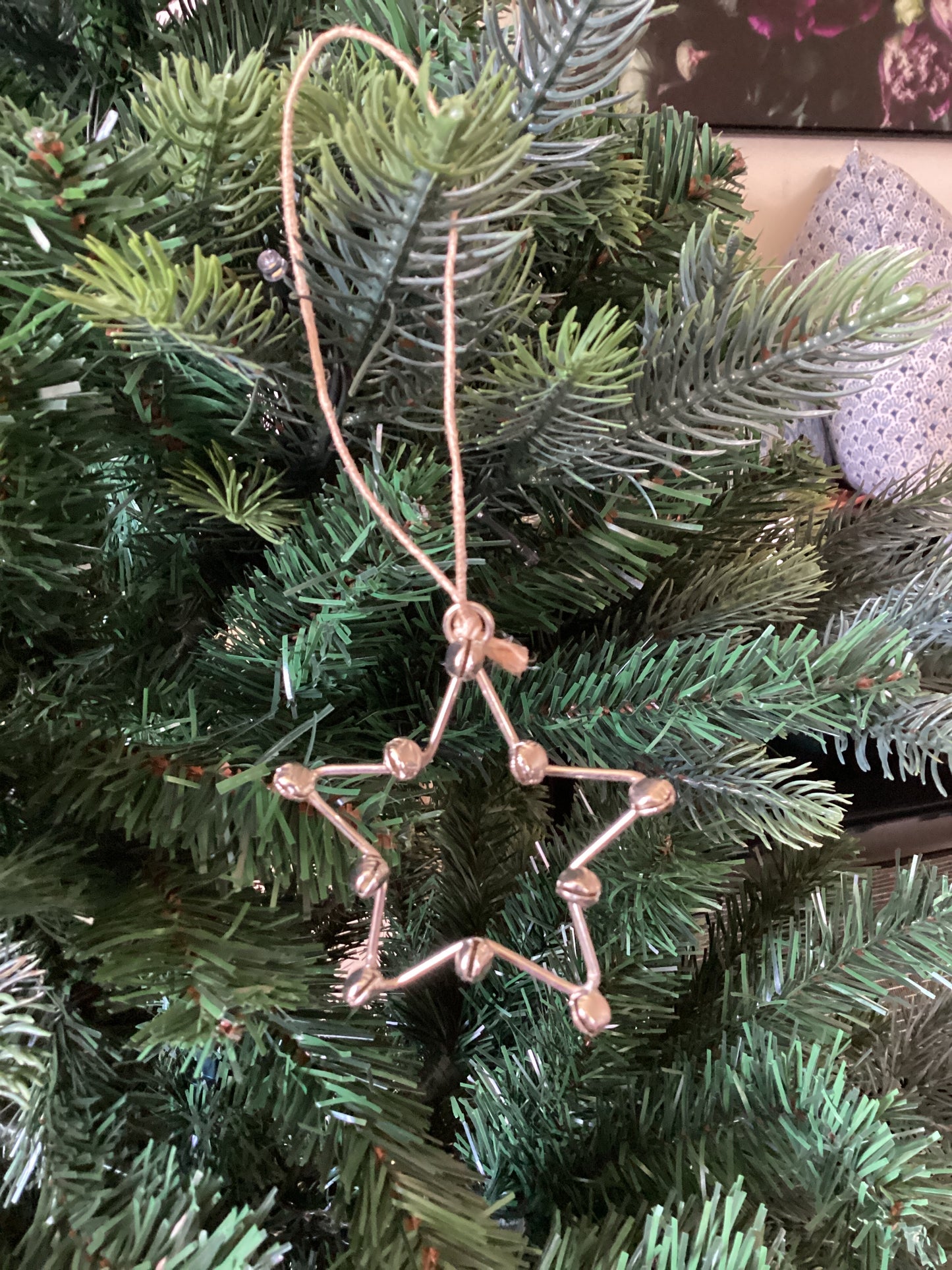 Silver Heart & Star Christmas Ornaments