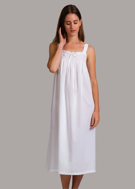 Arabella White Hail Spot Nightie