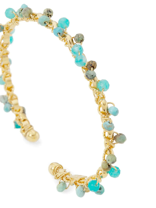 Gas Bijoux Orphee Bracelet/Cuff Gold - blue beads
