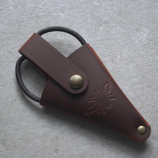 Scissors in a Leather Pouch