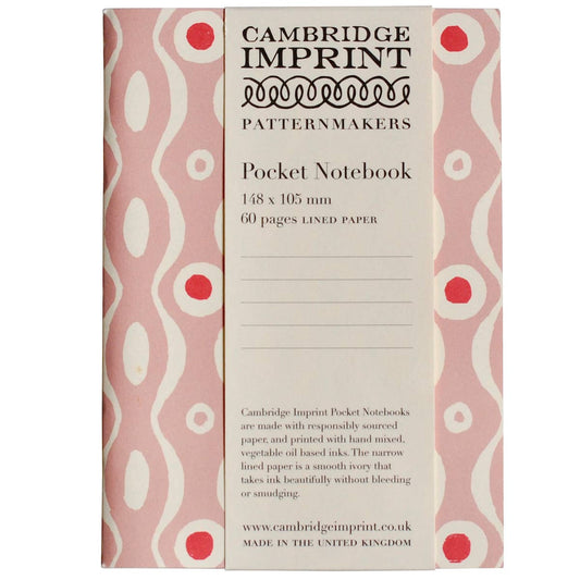 Pocket Notebook Persephone Pale Pink and Raspberry
