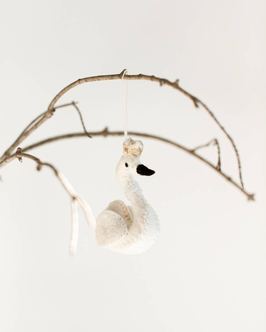 Swan Princess Felt Ornament