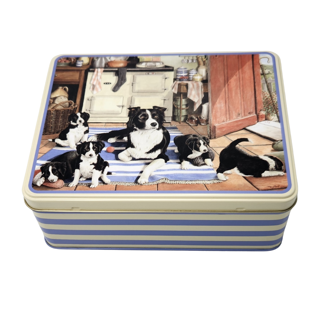 Tracy Hall Border Collies Biscuit Tin