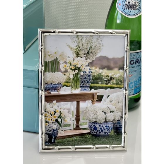 Silver Plated Bamboo-Style Frame (Large)