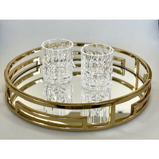 Gold Round Link Tray (Small)