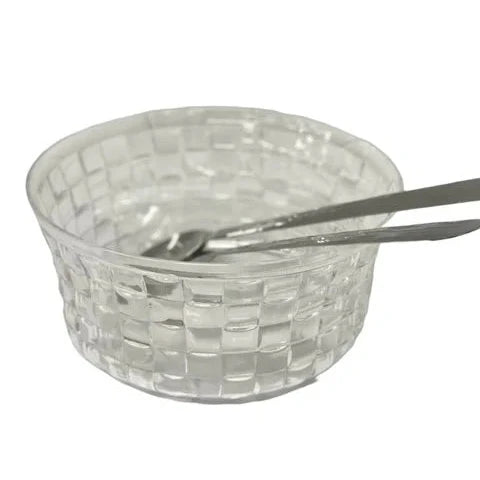 Clear Acrylic Checker Salad Bowl