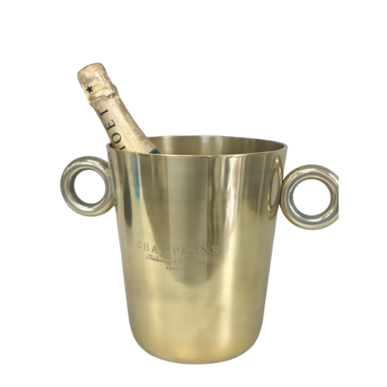 Gold Champagne Bucket with Rings