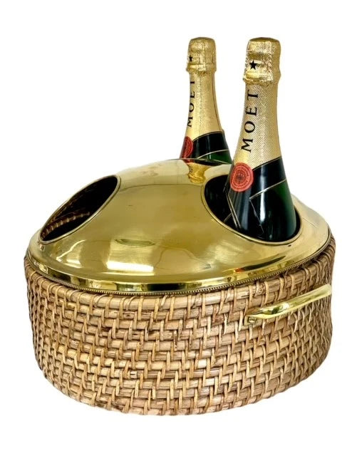 St Barts round party tub with brass lid