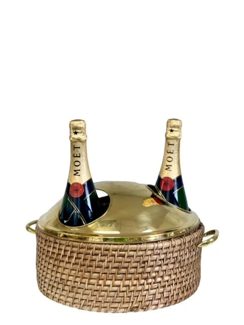 St Barts round party tub with brass lid