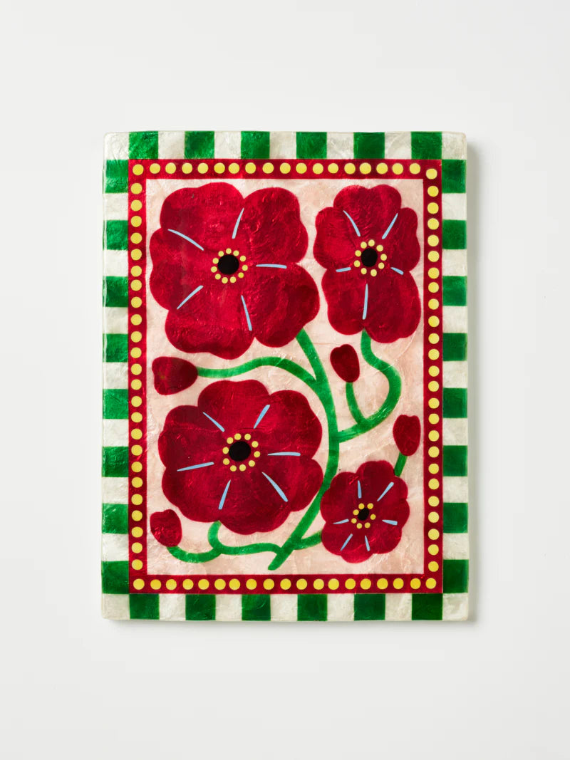 Jones & Co Bloom Nouveau Wall Art - Wine Rectangle