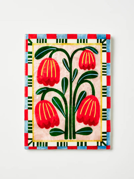 Jones & Co Bloom Nouveau Wall Art - Red Rectangle