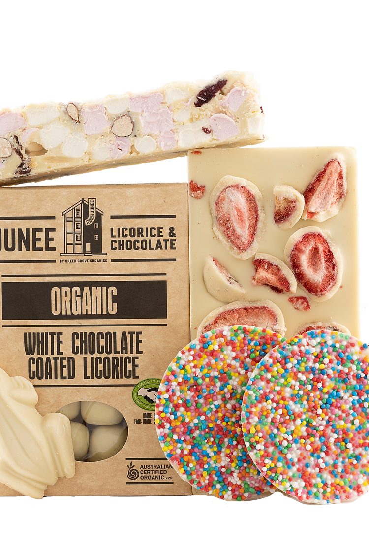 JUNEE Licorice & Chocolate Gift Hamper - White Chocolate