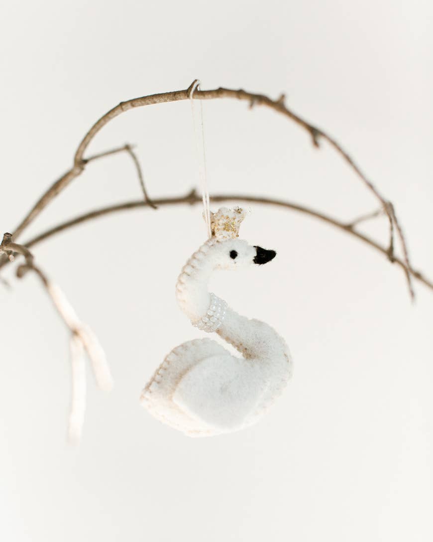 Swan Princess Felt Ornament