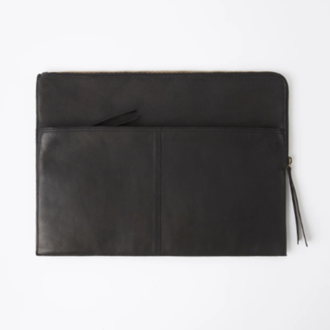 JUJU & Co Leather Laptop Sleeve + Document Holder - 3 colours