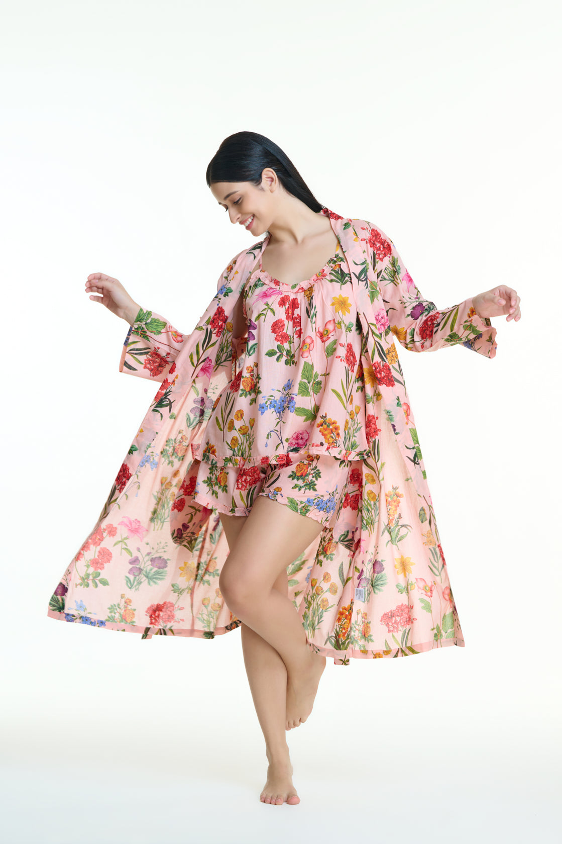 Arabella Gown/Robe - Pink mixed floral