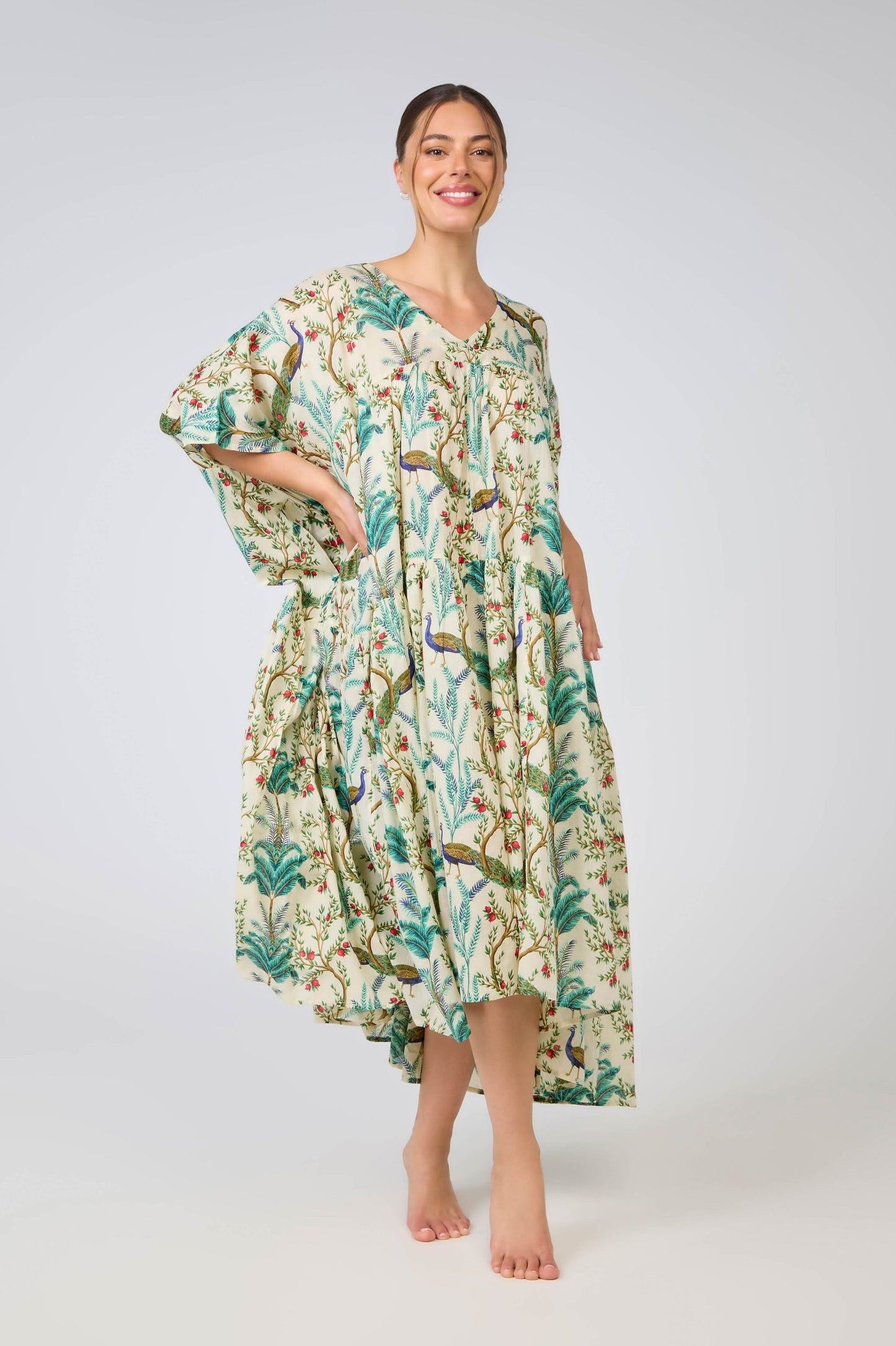 Arabella Free Size Dress - Peacock
