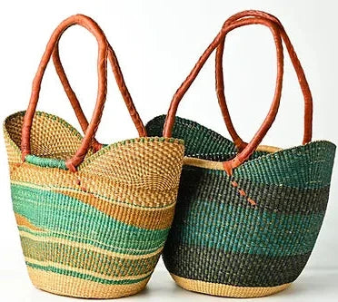 African Queen Basket - Long Handle Ushopper - 2 styles