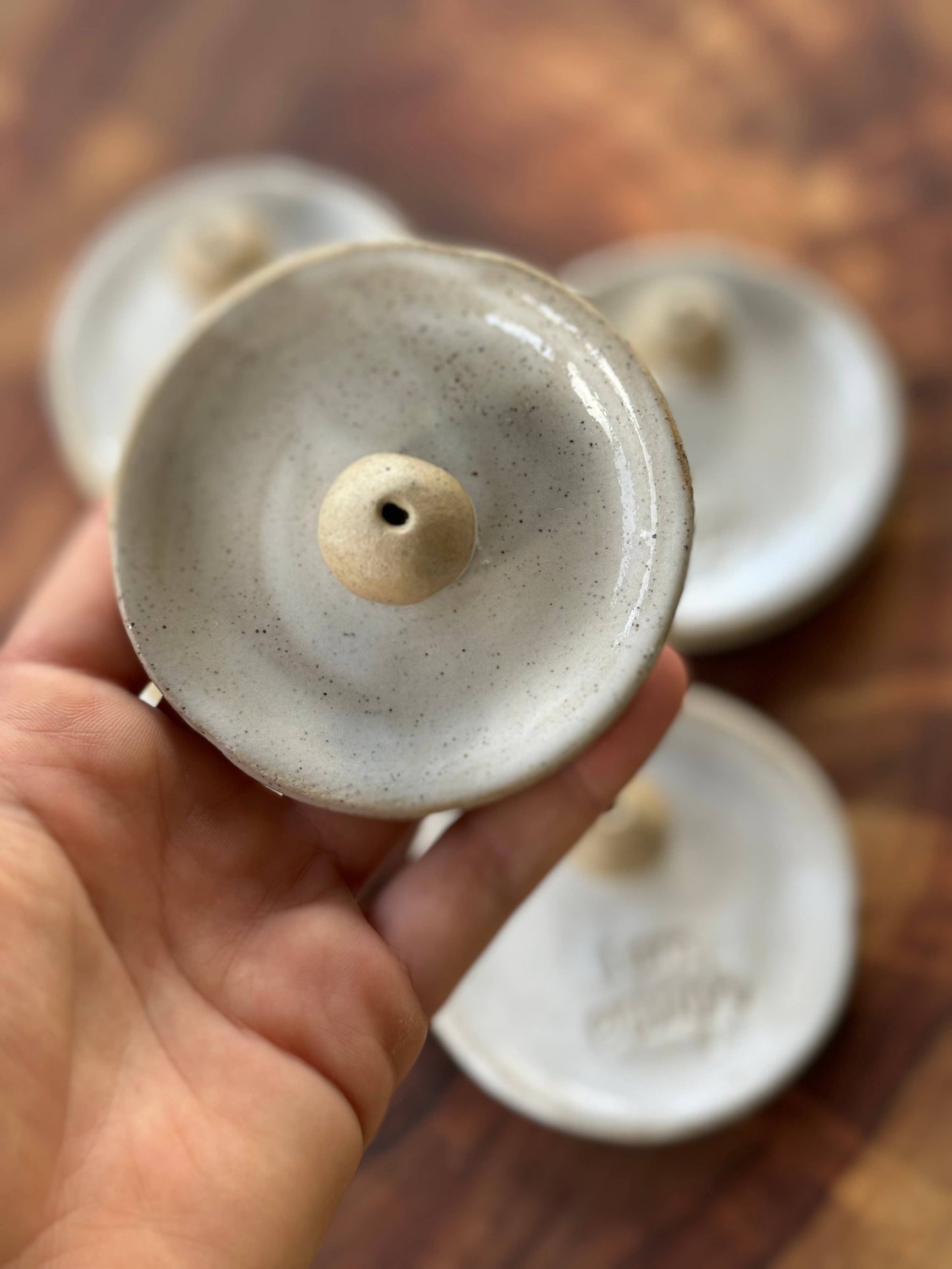 Ceramic incense holders -  with affirmations : Plain