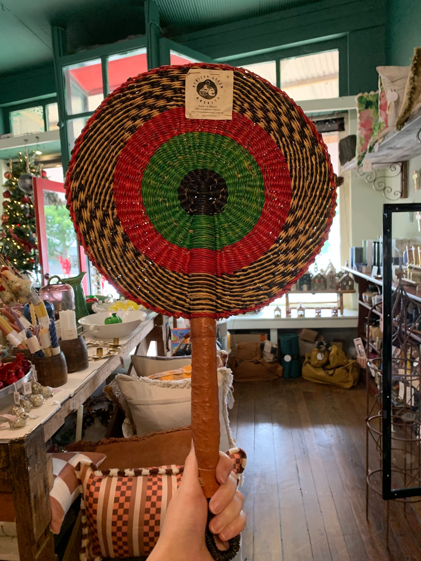 Fan - hand woven elephant grass