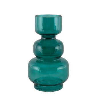 Borg Glass Waisted Vase - Emerald Green