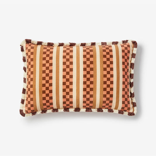 Bonnie & Neil Marco Tile Cushion - Terracotta