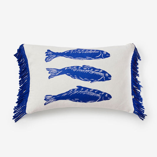 Bonnie & Neil Sardines Cushion - Blue
