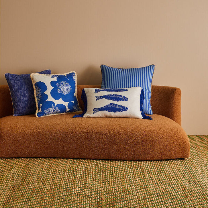 Bonnie & Neil Sardines Cushion - Blue